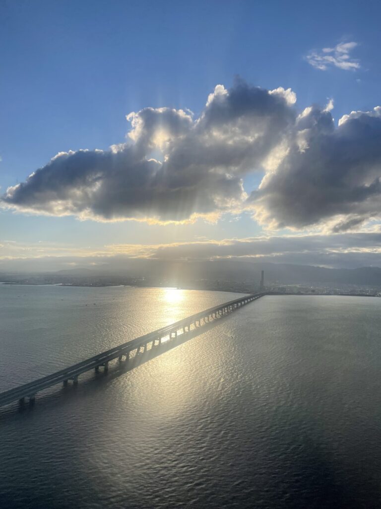 関空の上空から見た関空大橋