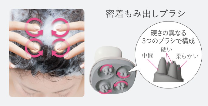 パナソニック頭皮エステサロンタッチタイプ密着揉み出しブラシ
