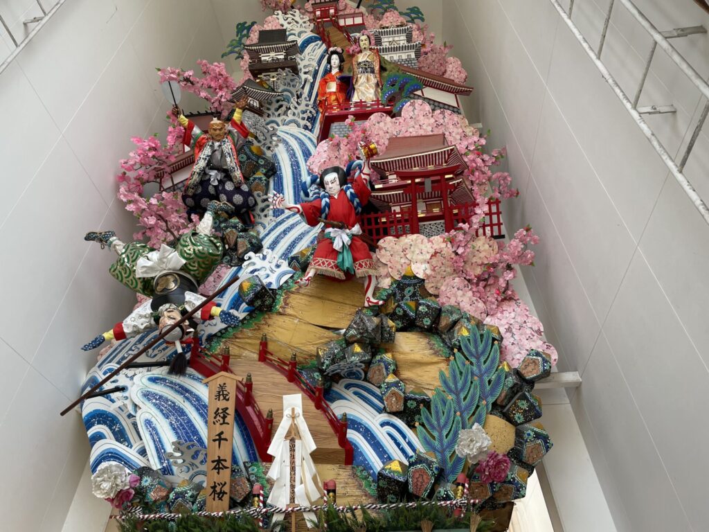 櫛田神社に奉納されている博多祇園山笠の飾り山笠